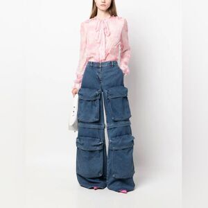 Giuseppe di Morabito 2in1 Stylish Blue Cargo Jeans and Bermuda 42 IT